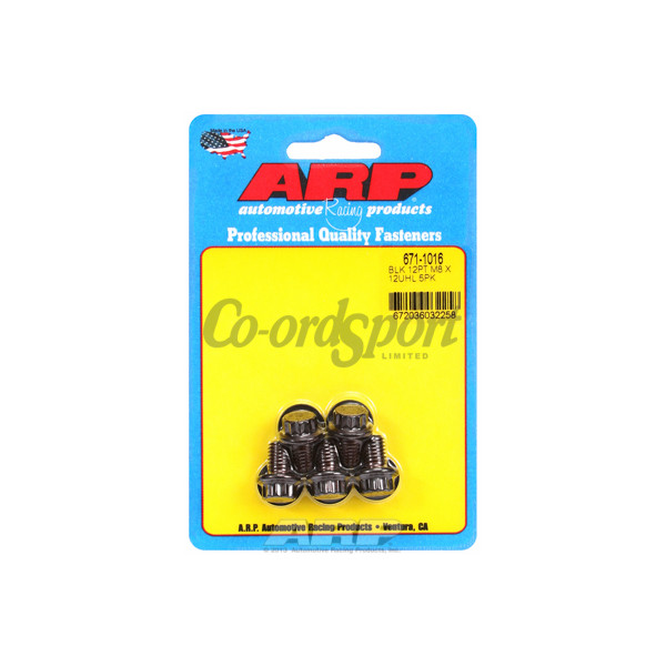 ARP M8 x 1.25 x 12 12pt black oxide bolts image