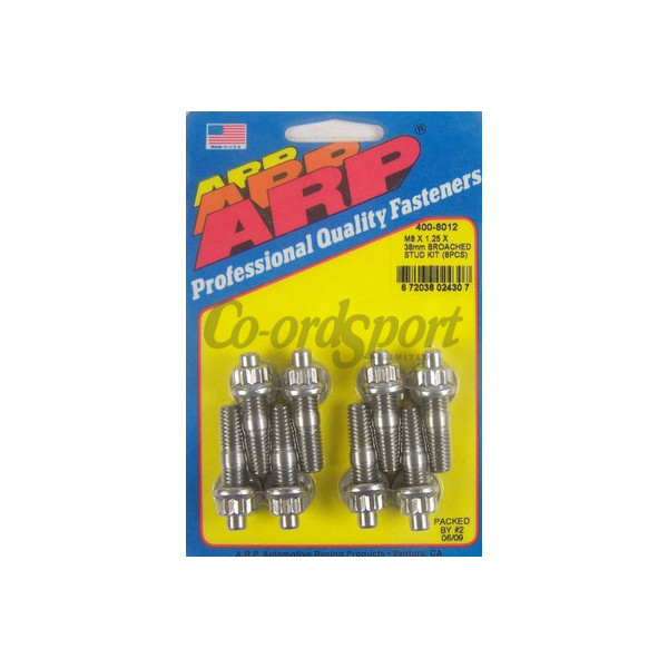 ARP M8 X 1.25 X 38mm broached stud kit - 8pcs image