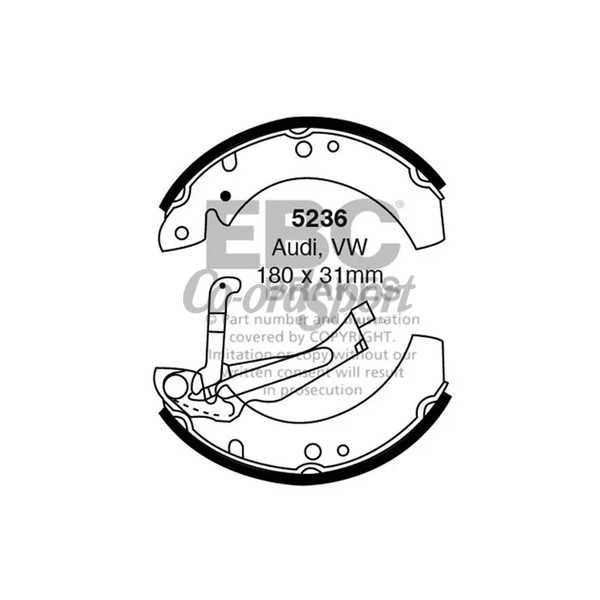 EBC BRAKE SHOE SET image