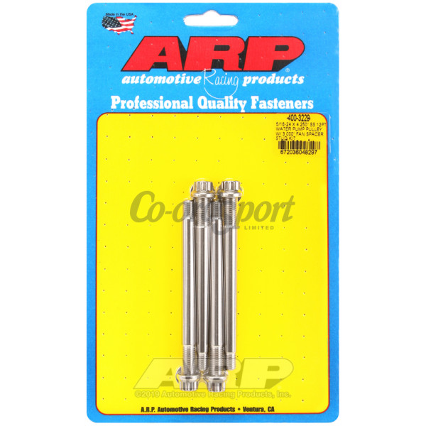ARP 5/16-24 X 4.250 SS 12pt water pump pulley w/ 3.000 fan image