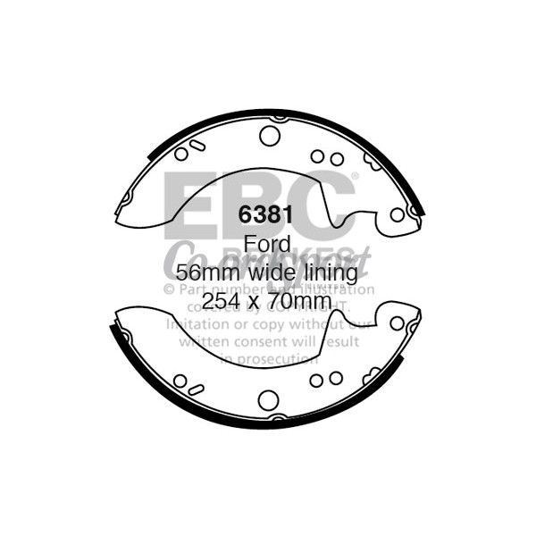 EBC BRAKE SHOE SET image