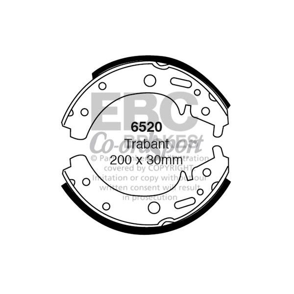 EBC BRAKE SHOE SET image