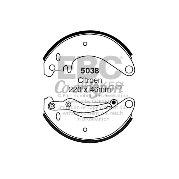 EBC BRAKE SHOE SET image