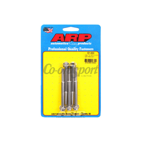 ARP 1/4-20 x 3.000 hex SS bolts image