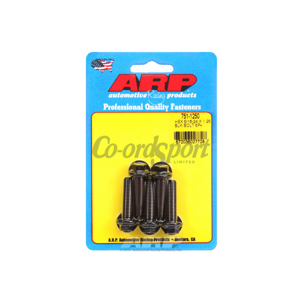 ARP 5/16-24 x 1.250 hex black oxide bolts image