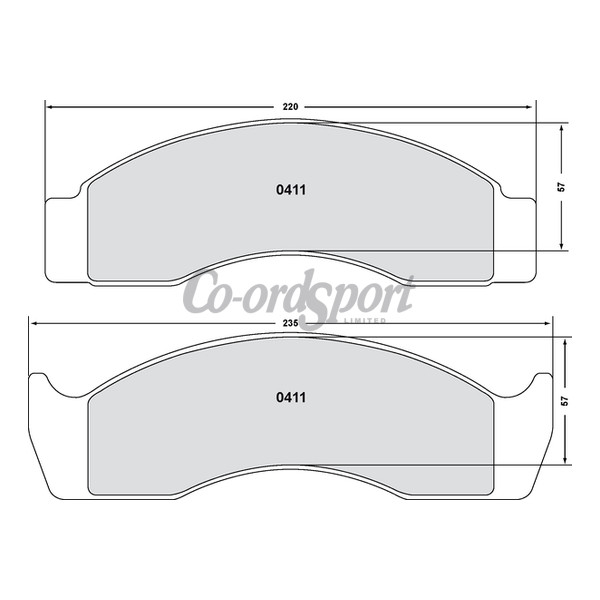 PFC 411 Carbon Metallic Brake Pad Set image