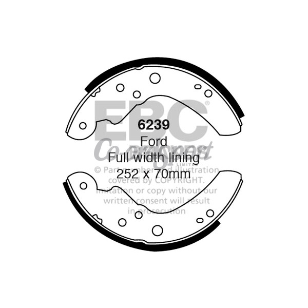 EBC BRAKE SHOE SET image