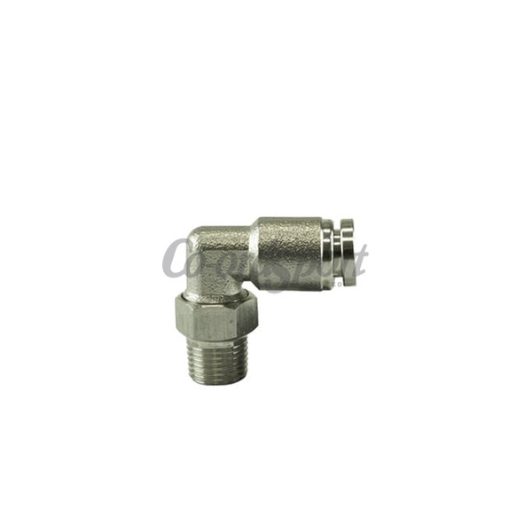 Turbosmart 1/8in NPT 90Deg Pushloc Fitting - SS - 1/4in image