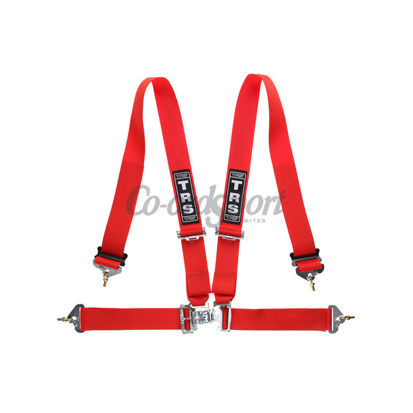 TRS Nascar 3in Lever/Latch - 4 point Harness in Red image