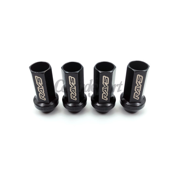 RAYS 17 HEX RACING NUT RN-C L48 4PC 12X1.5 BK Black image