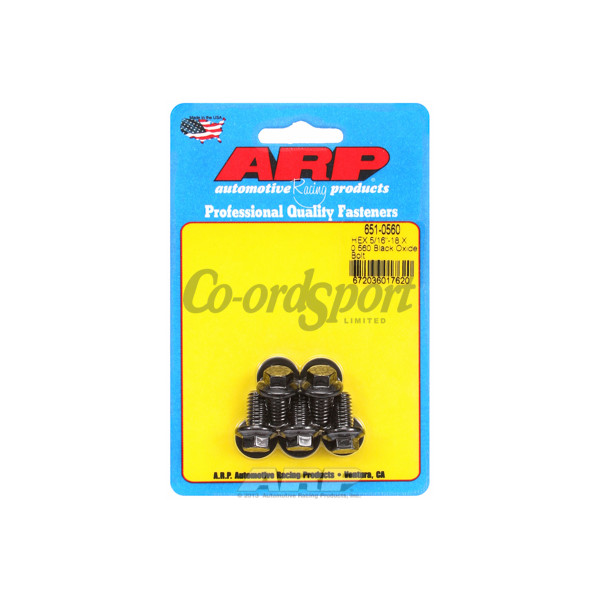 ARP 5/16-18 X 0.560 hex black oxide bolts image