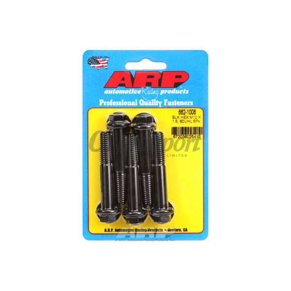 ARP M10 x 1.50 x 60 hex black oxide bolts image