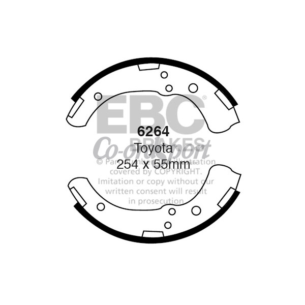 EBC BRAKE SHOE SET image