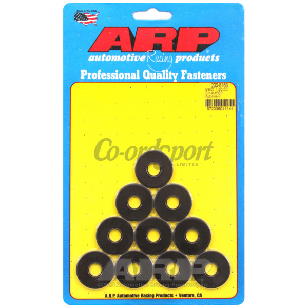ARP 3/8 ID 1.20 OD chamfer black washers image