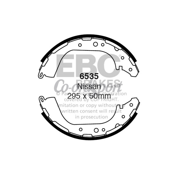 EBC BRAKE SHOE SET image