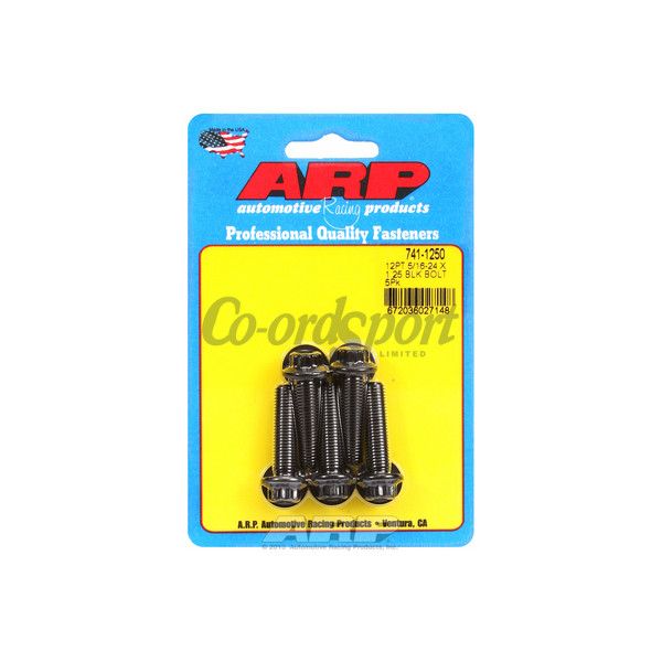 ARP 5/16-24 x 1.250 12pt black oxide bolts image