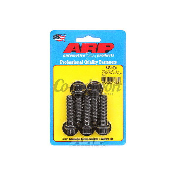 ARP 7/16-14 x 1.500 12pt black oxide bolts image