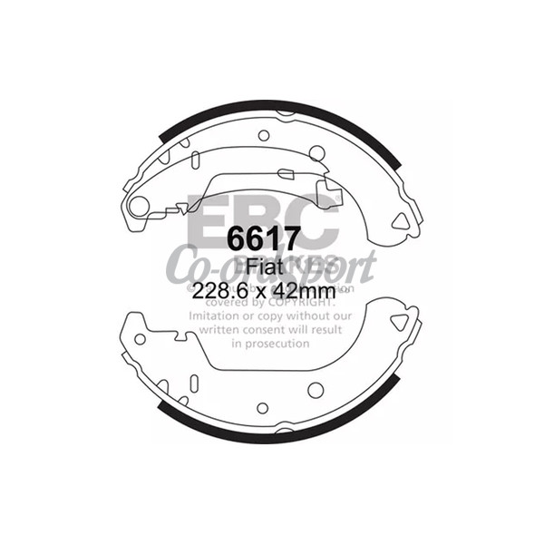 EBC BRAKE SHOE SET image