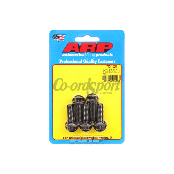 ARP 3/8-24 x 1.000 12pt black oxide bolts image