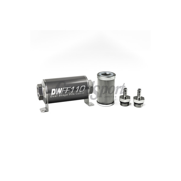 DW In-line fuel filter element and housing kit  stainless steel 1 image