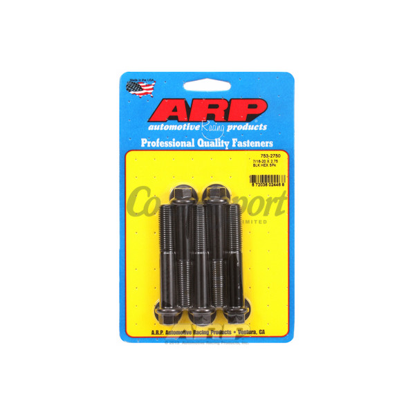 ARP 7/16-20 x 2.750 hex black oxide bolts image