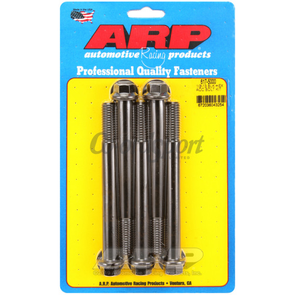ARP 1/2-13 x 5.000 hex black oxide bolts image
