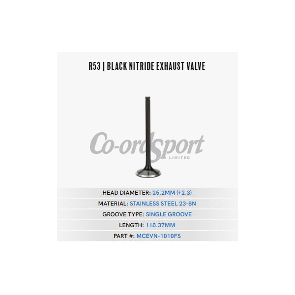 Supertech Mini Cooper 1.6Lts. Exhaust Valve 25.5( plus 2.3)x5.92x image