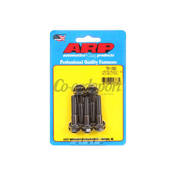 ARP 5/16-24 x 1.500 hex black oxide bolts image