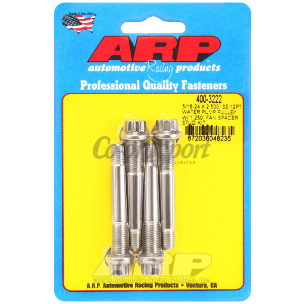 ARP 5/16-24 X 2.500 SS 12pt water pump pulley w/ 1.250 fan image