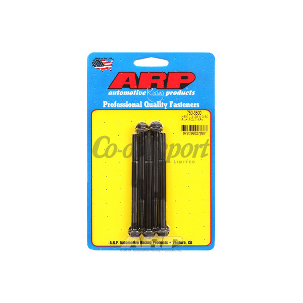 ARP 1/4-28 x 3.500 hex black oxide bolts image