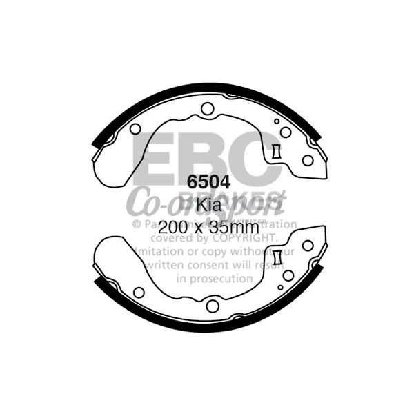 EBC BRAKE SHOE SET image