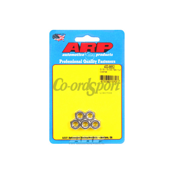ARP 5/16-18 SS coarse hex nut kit image
