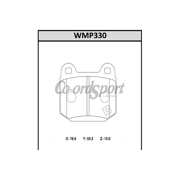 Winmax Rear Brake Pads Mitsubishi Evo 5-10 STI W6.5 Compoun image