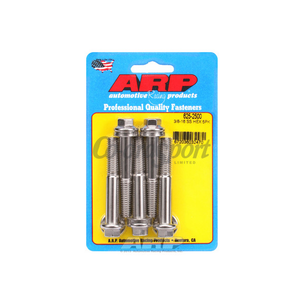 ARP 3/8-16 x 2.500 hex 7/16 wrenching SS bolts image