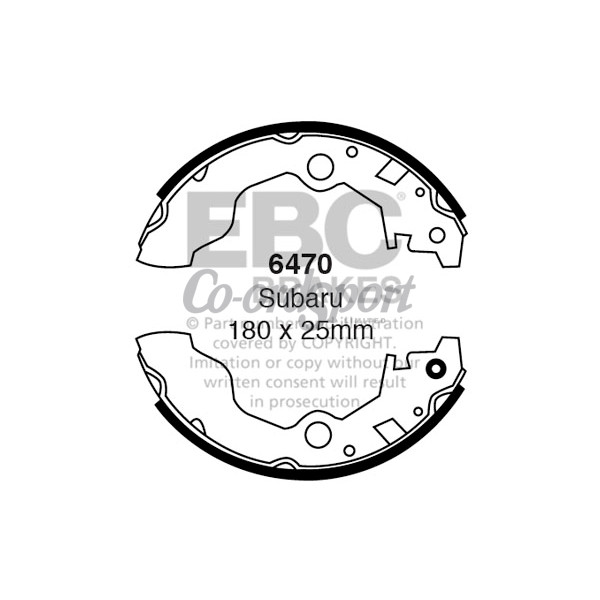 EBC BRAKE SHOE SET image