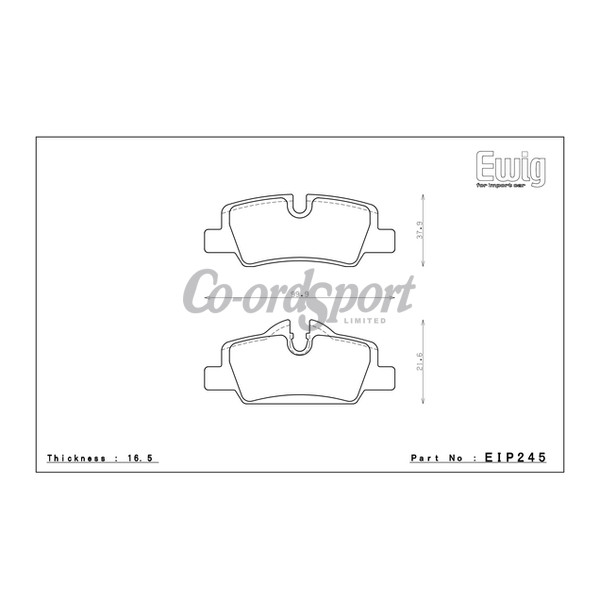 Endless Brake pads Mini f56 rear Works ME20 Compound image