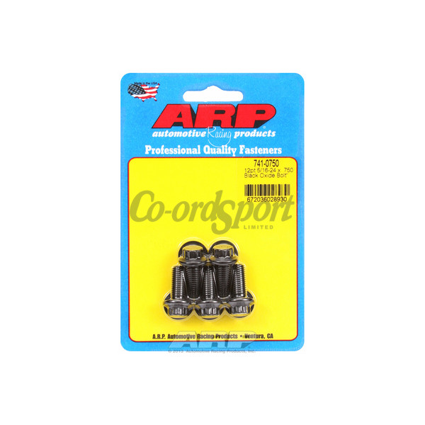 ARP 5/16-24 x .750 12pt black oxide bolts image