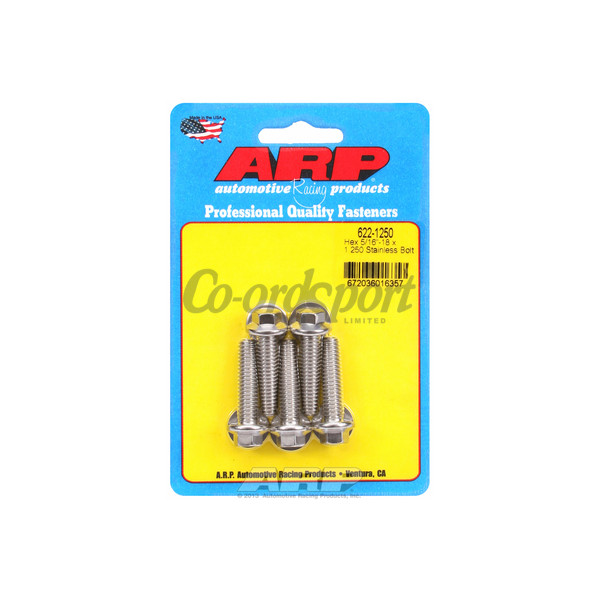 ARP 5/16-18 x 1.250 hex SS bolts image