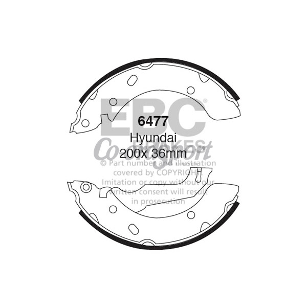 EBC BRAKE SHOE SET image