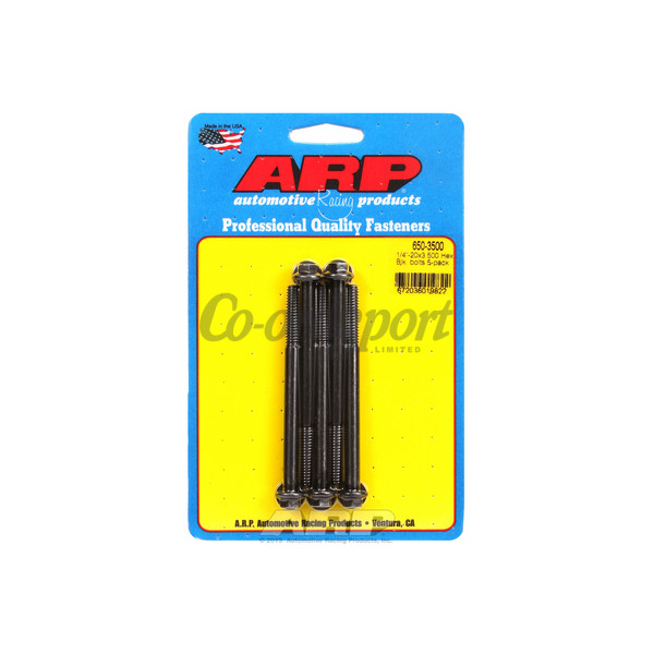 ARP 1/4-20 X 3.500 hex black oxide bolts image