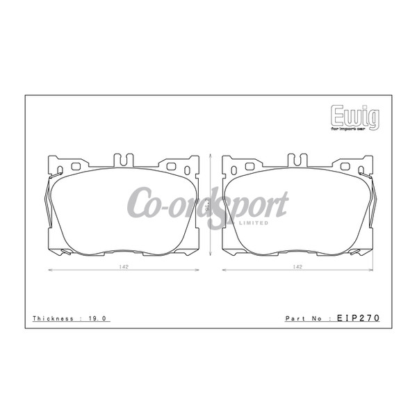 Endless Brake pads MX72 Compound Merc C43 AMG 367HP image