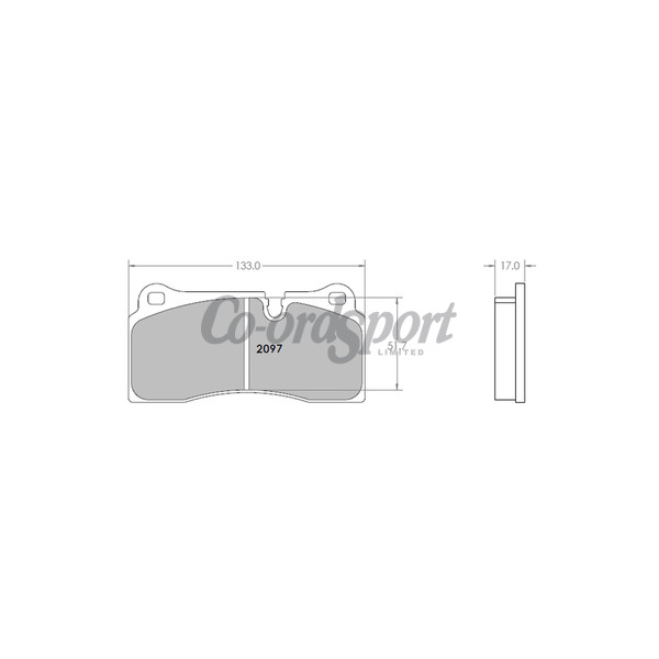 PFC RACE PAD SET 332 CMPD 17mm BMW M2 M3 M4 REAR image