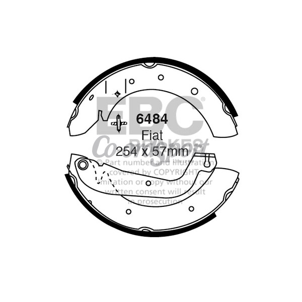 EBC BRAKE SHOE SET image