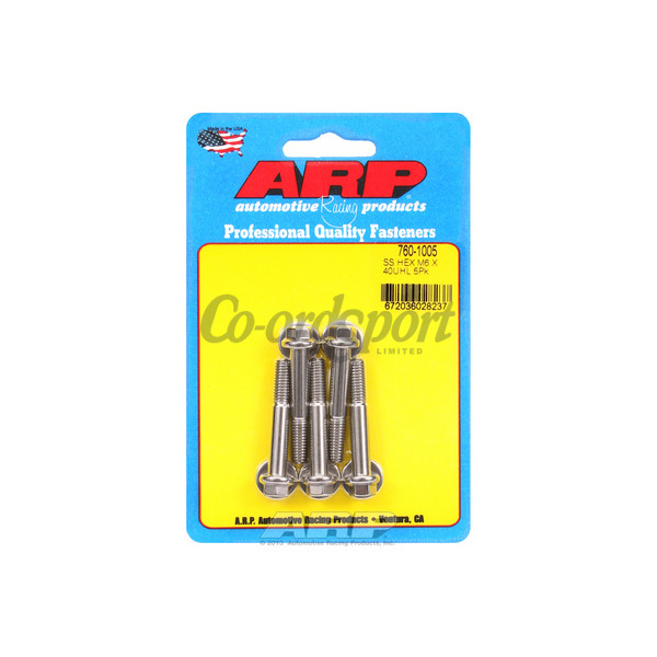 ARP M6 x 1.00 x 40 hex SS bolts image