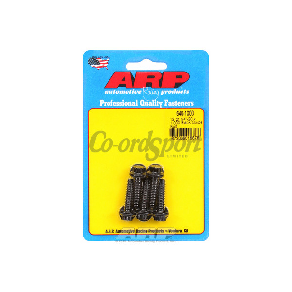 ARP 1/4-20 x 1.000 12pt black oxide bolts image