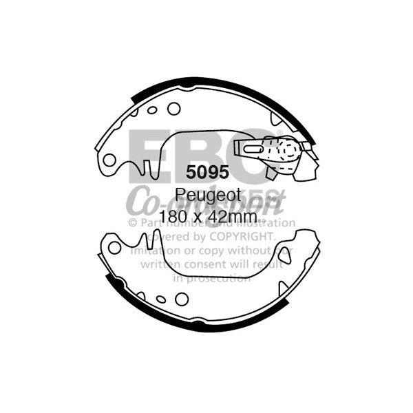 EBC BRAKE SHOE SET image