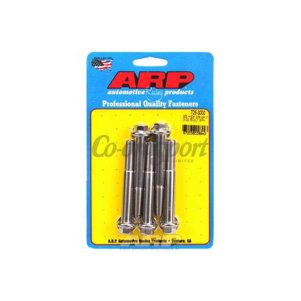 ARP 3/8-24 x 3.000 hex 7/16 wrenching SS bolts image