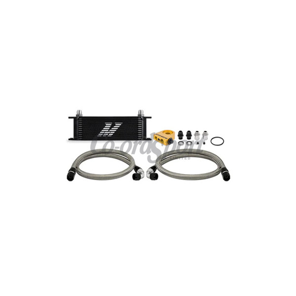 Mishimoto Universal Thermostatic Oil Cooler Kit 13-Row Black image