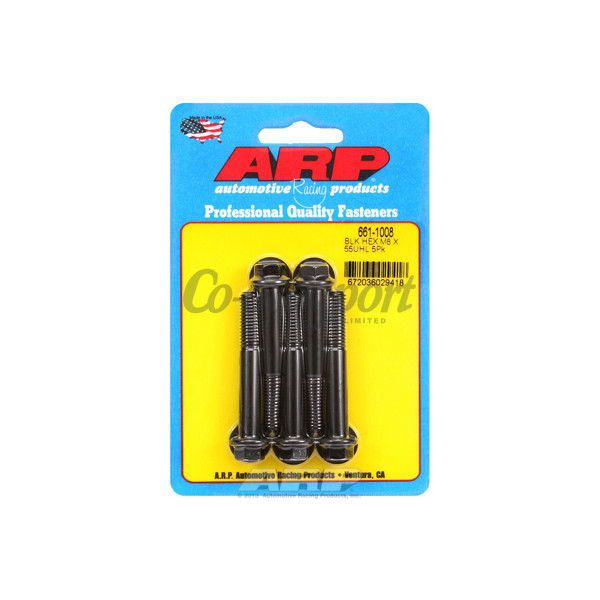 ARP M8 x 1.25 x 55 hex black oxide bolts image
