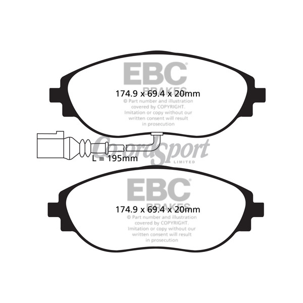 EBC Ultimax OEM Replacement Brake Pads image